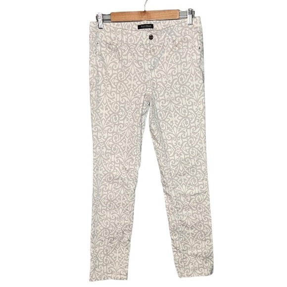 WHBM White House Black Market Scroll Print Slim Ankle Jeans - Picture 2 of 9